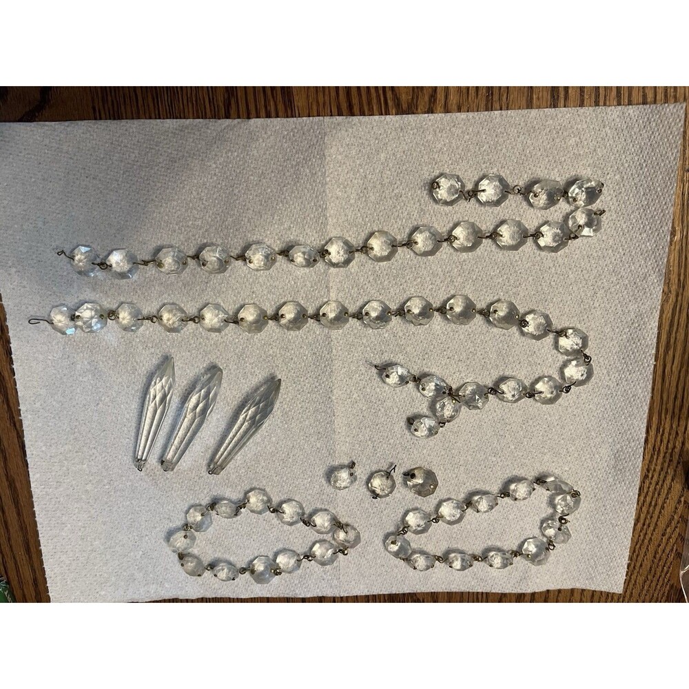 Chandelier Crystal Bead Chain Prism Brilliant Cut Garland Strands